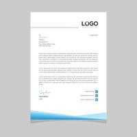 A4 Size Elegant letterhead template design in minimalist style vector