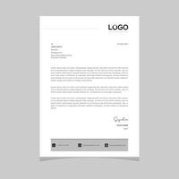 A4 Size Elegant letterhead template design in minimalist style vector