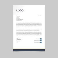 A4 Size Elegant letterhead template design in minimalist style vector