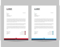 A4 Size Elegant letterhead template design in minimalist style vector