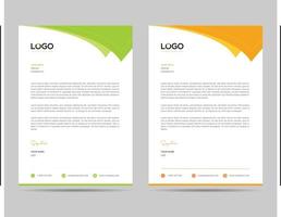 A4 Size Elegant letterhead template design in minimalist style vector