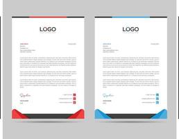 A4 Size Elegant letterhead template design in minimalist style vector