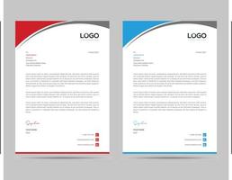 A4 Size Elegant letterhead template design in minimalist style vector