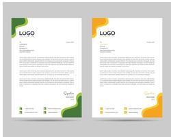 A4 Size Elegant letterhead template design in minimalist style vector