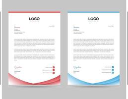 A4 Size Elegant letterhead template design in minimalist style vector