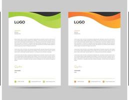 A4 Size Elegant letterhead template design in minimalist style vector