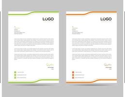 A4 Size Elegant letterhead template design in minimalist style vector