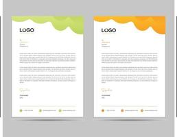 A4 Size Elegant letterhead template design in minimalist style vector