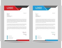 A4 Size Elegant letterhead template design in minimalist style vector