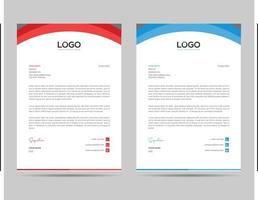 A4 Size Elegant letterhead template design in minimalist style vector