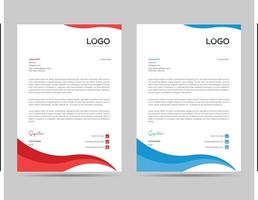 A4 Size Elegant letterhead template design in minimalist style vector