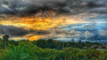 puesta de sol, cielo, naturaleza foto