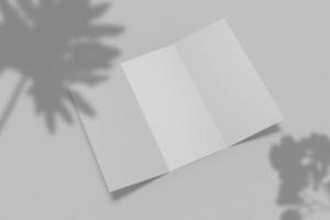 Blank trifold a4 size photo