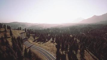 Mountain Pass with windy roads photo