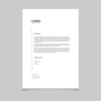 A4 Size Elegant letterhead template design in minimalist style vector