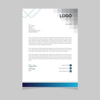 A4 Size Elegant letterhead template design in minimalist style vector