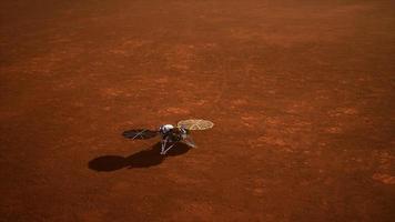 Insight Mars exploring the surface of red planet. Elements furnished by NASA. photo