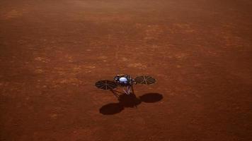 Insight Mars exploring the surface of red planet. Elements furnished by NASA. photo