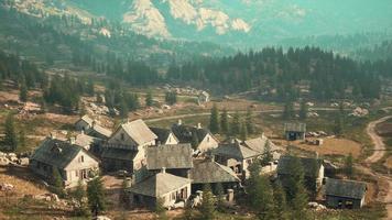 Old houses high in the mountains photo