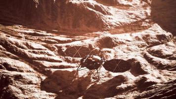Insight Mars exploring the surface of red planet. Elements furnished by NASA. photo