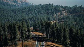 Mountain Pass with windy roads photo