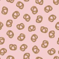 patrones sin fisuras con pretzel vector