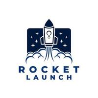 logo templates, symbols and icons with the shape of a rocket launching vector