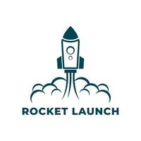 plantillas de logotipo, símbolos e iconos con forma de lanzamiento de cohetes vector