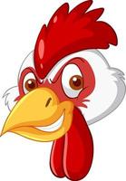 A head of chicken in cartoon style vector