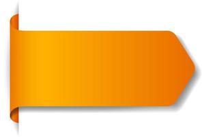 Orange banner design on white background vector