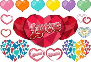 Valentine theme with many hearts vector