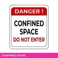 Caution Confined Space Do Not Enter Without Permission Sign In Vector,  Easy To Use And Print Design Templates vector