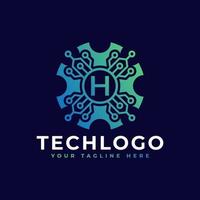 Technology Initial Letter H Logo Design Template Element. vector