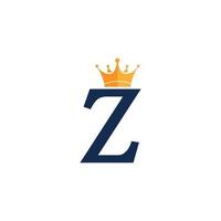 Initial Letter Z with Crown Logo Branding Identity Logo Design Template vector