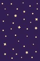 Poster of deep space with stars in a flat style. Mysticism, Halloween set, spiritualism, magic.Vector illustration vector