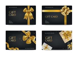 Gift Cards 2x2 Realistic Set vector