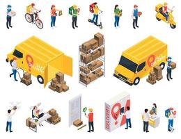Delivery Company Icon Set vector