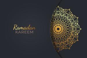 Ramadam kareem background with mandala ornaments. vector