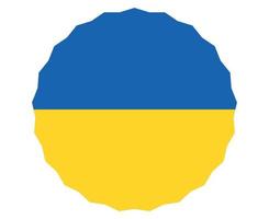 Ukraine Flag Emblem Design National Europe Vector Illustration Design