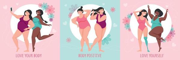 Body Positive Design Concept vector