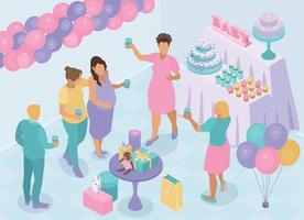 Baby Shower Party Composition vector