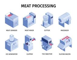 conjunto de producción de carne vector