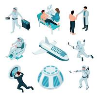 Space Tourism Icon Set vector