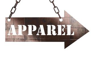 apparel word on metal pointer photo