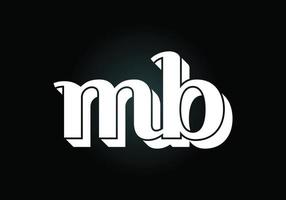 vector de diseño de logotipo de letra inicial mb. símbolo del alfabeto gráfico para la identidad empresarial corporativa