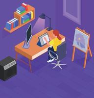 Hobby Isometric Background vector