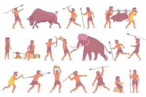 Primitive Hunting Icon Set vector