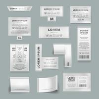 Laundry Labels Set vector