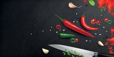 Pepper Cooking Realistic Composition vector