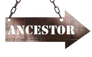 ancestor word on metal pointer photo